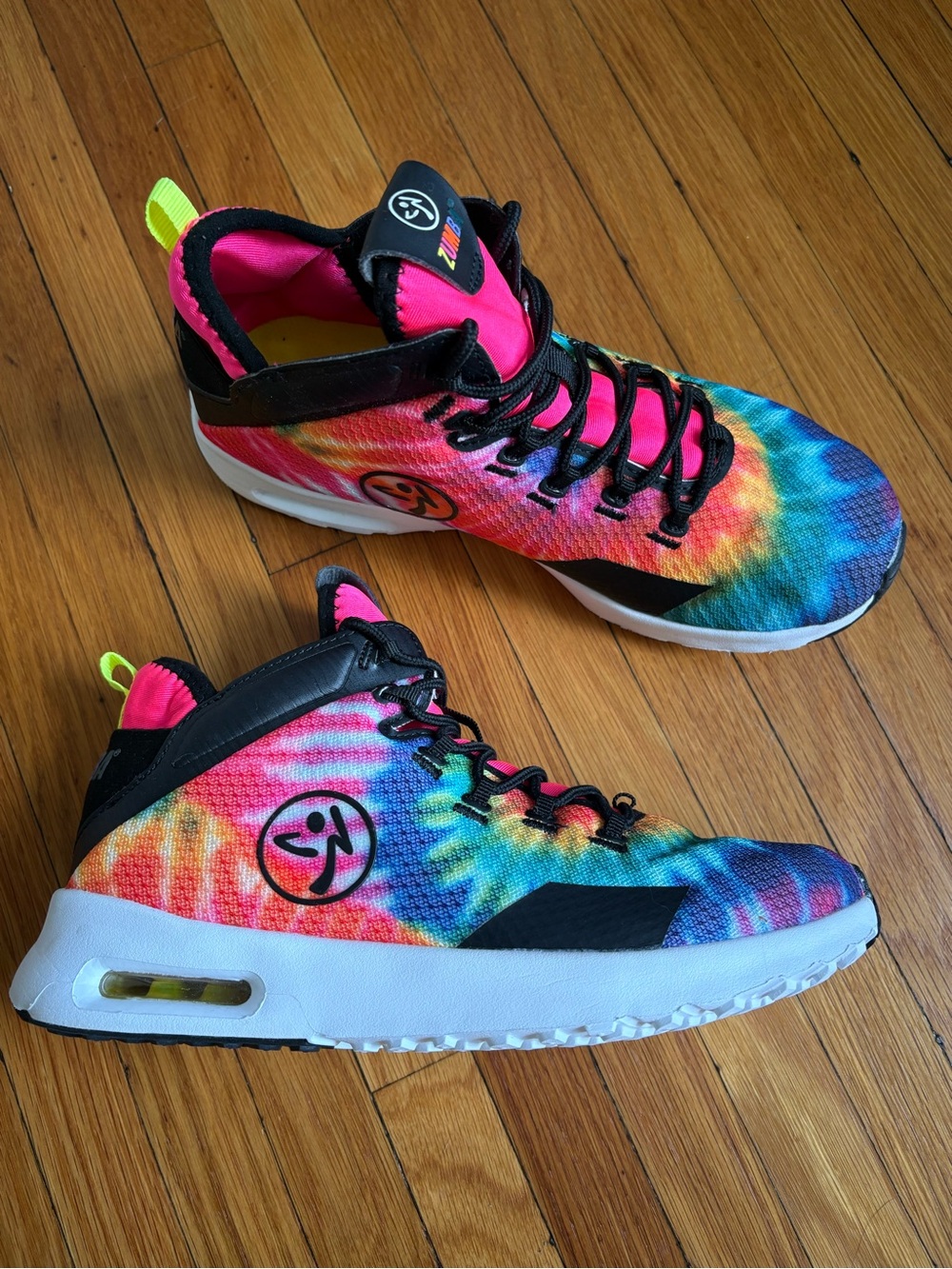 Zumba Air Funk Dance Sneakers Rainbow Tie Dye High Top (Women’s Size 8)